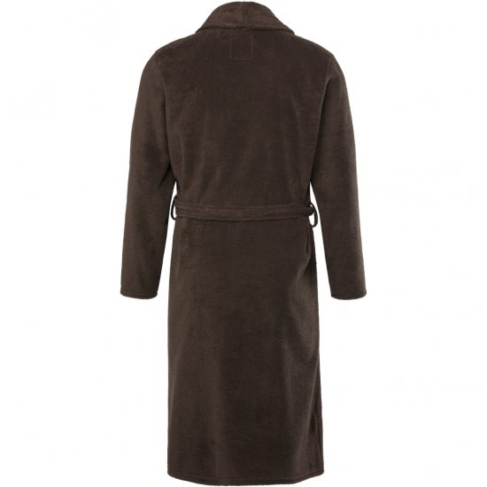 JP1880 Bathrobe Extra Soft Terry Cloth Brown - Herrenunterwäsche & bademode - Herrenunterwäsche & Bademode in großen Größen