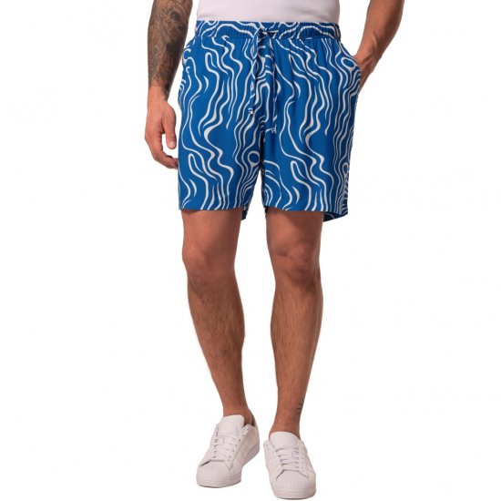 JP1880 Bermuda Shorts All-over Print Royal Blue - Herrenshorts - Herrenshorts in großen Größen