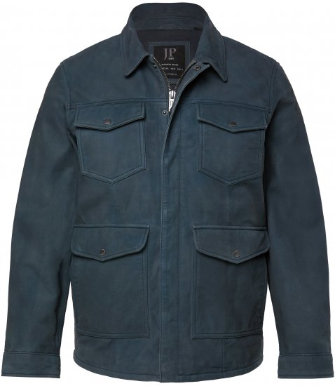 JP1880 Fine Lamb Leather Jacket Deep Sea Blue - Herren jacken - Herren Jacken in großen Größen