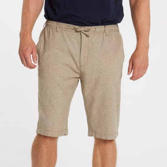 North Latitude 41106 Linen Shorts Beige - Herrenshorts - Herrenshorts in großen Größen