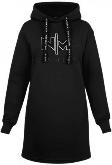 Nora Mikken KADRI WHITE Long Hoodie Black - Sweaters & hoodies - Pullover & Hoodies für Damen