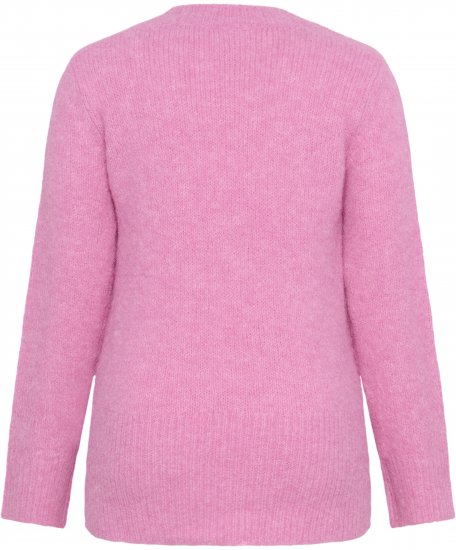 Kaffe Curve Emilia Pullover Pink Power Melange - Strickpullover - 