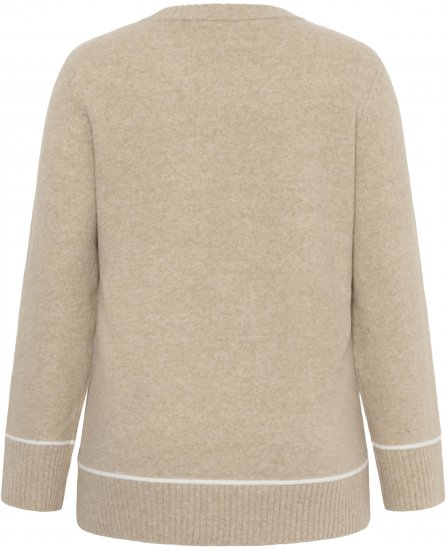 Kaffe Curve Jina Knit Pullover Feather Grey Melange - Strickpullover - 