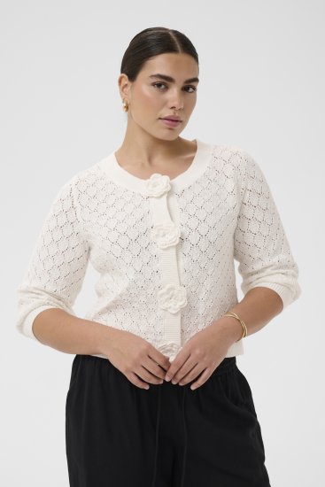 Kaffe Curve Kathrina Pullover White - Strickpullover - 