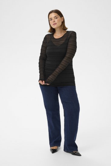 Kaffe Curve Hanna Lace Long Sleeve T-Shirt - Langarmshirts - 