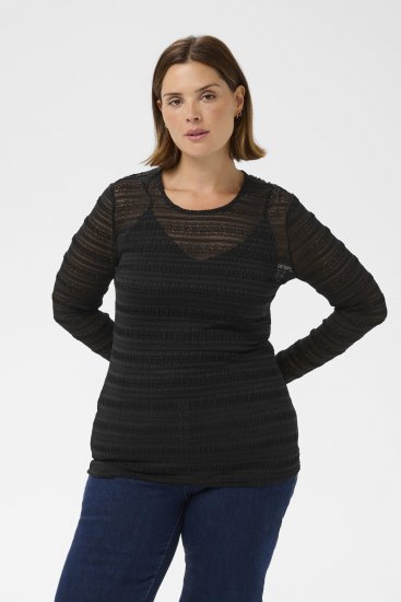 Kaffe Curve Hanna Lace Long Sleeve T-Shirt - Langarmshirts - 