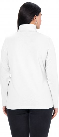 Ulla Popken Basic Long Sleeve Slim Fit Turtleneck Off-White - Hoodies & Sweatshirts - 