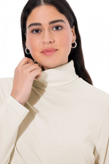 Ulla Popken Basic Long Sleeve Slim Fit Turtleneck Natural - Hoodies & Sweatshirts - Kuschelige Sweatshirts & Strick
