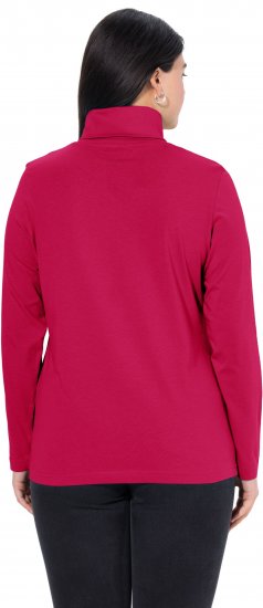 Ulla Popken Basic Long Sleeve Slim Fit Turtleneck Red - Hoodies & Sweatshirts - 