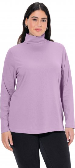 Ulla Popken Basic Long Sleeve Slim Fit Turtleneck Lavender - Hoodies & Sweatshirts - 