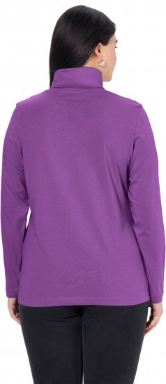 Ulla Popken Basic Long Sleeve Slim Fit Turtleneck Purple - Hoodies & Sweatshirts - Kuschelige Sweatshirts & Strick