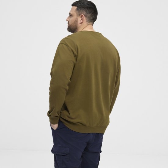 North Latitude Sweatshirt Army Green TALL - HERRENBEKLEIDUNG MT-6XLT - Langgrößen für Herren