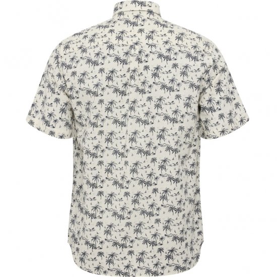 North Latitude Shirt Short Sleeve Off White - Herrenhemden - Herrenhemden in großen Größen