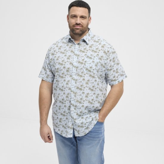 North Latitude Shirt Short Sleeve Light Blue - Herrenhemden - Herrenhemden in großen Größen