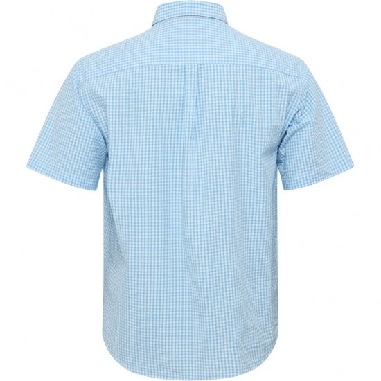 North Latitude Shirt Short Sleeve Turquoise - Herrenhemden - Herrenhemden in großen Größen