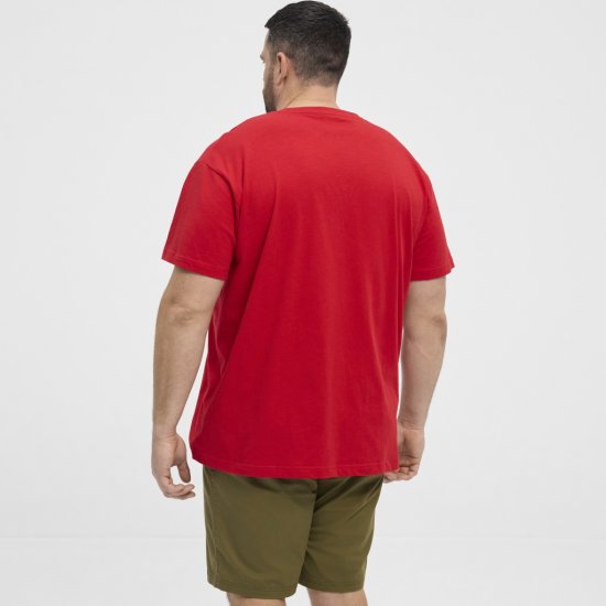 North Latitude T-Shirt Printed Short Sleeve Red - Herren-T-shirts - Herren-T-Shirts in großen Größen
