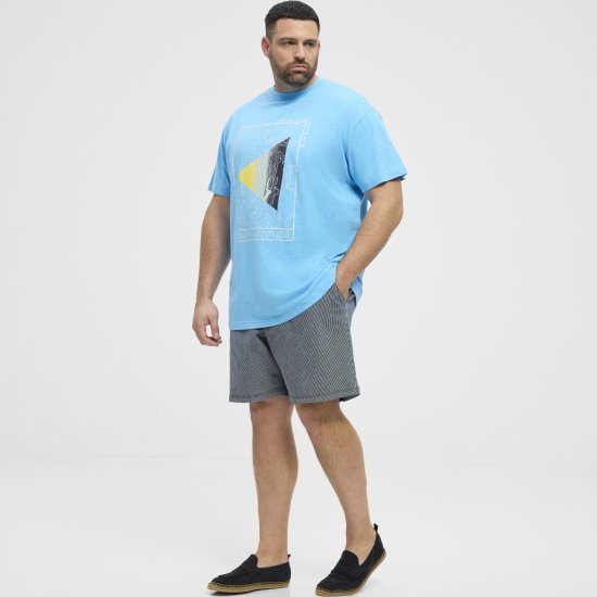 North Latitude T-Shirt Printed Turquoise - Herren-T-shirts - Herren-T-Shirts in großen Größen