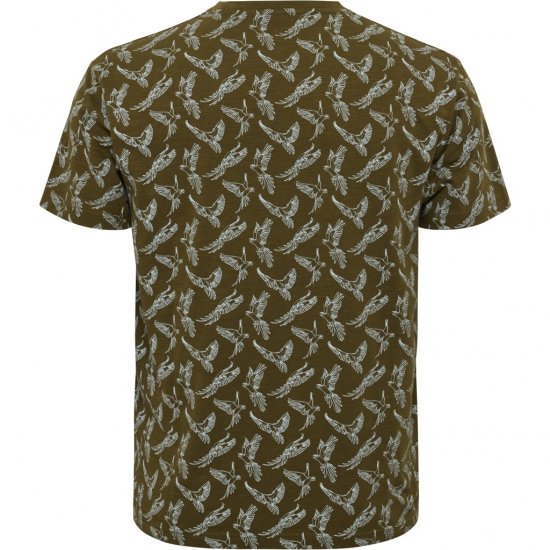 North Latitude T-shirt Allover Printed Green - Herren-T-shirts - Herren-T-Shirts in großen Größen