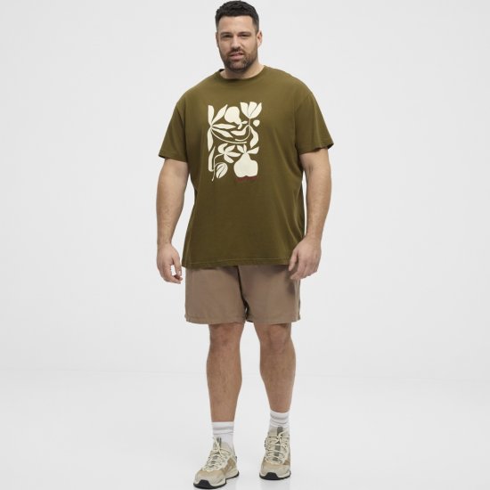 North Latitude T-Shirt Lazy Days Green - Herren-T-shirts - Herren-T-Shirts in großen Größen