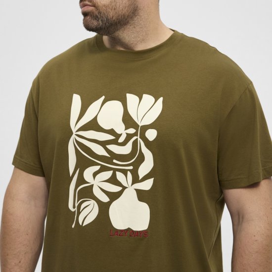 North Latitude T-Shirt Lazy Days Green - Herren-T-shirts - Herren-T-Shirts in großen Größen