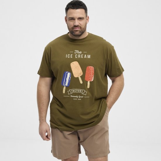 North Latitude T-Shirt Ice Cream Green - Herren-T-shirts - Herren-T-Shirts in großen Größen