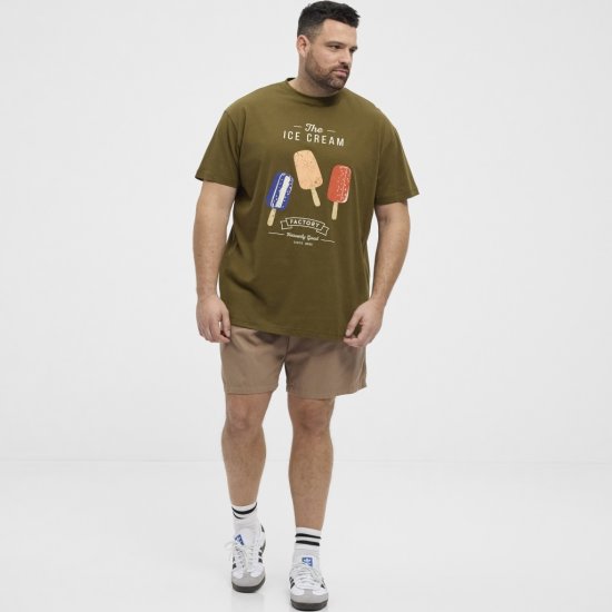 North Latitude T-Shirt Ice Cream Green - Herren-T-shirts - Herren-T-Shirts in großen Größen