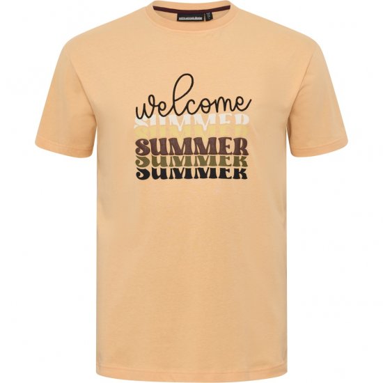 North Latitude T-Shirt Summer Peach - Herren-T-shirts - Herren-T-Shirts in großen Größen