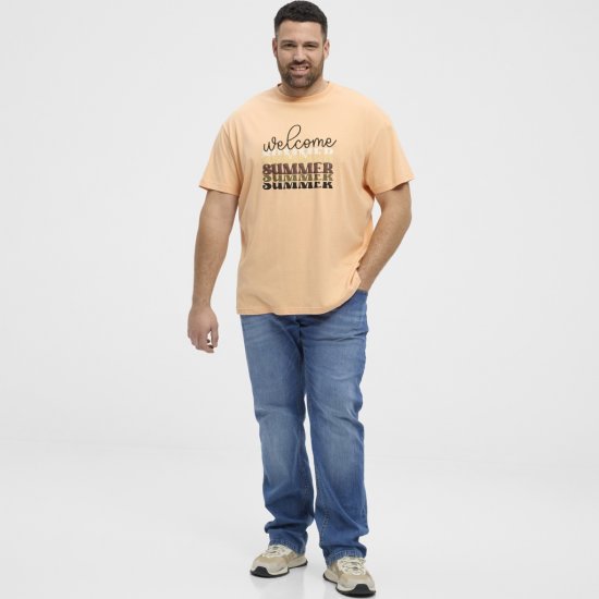 North Latitude T-Shirt Summer Peach - Herren-T-shirts - Herren-T-Shirts in großen Größen