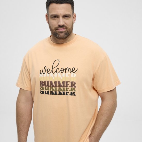 North Latitude T-Shirt Summer Peach - Herren-T-shirts - Herren-T-Shirts in großen Größen