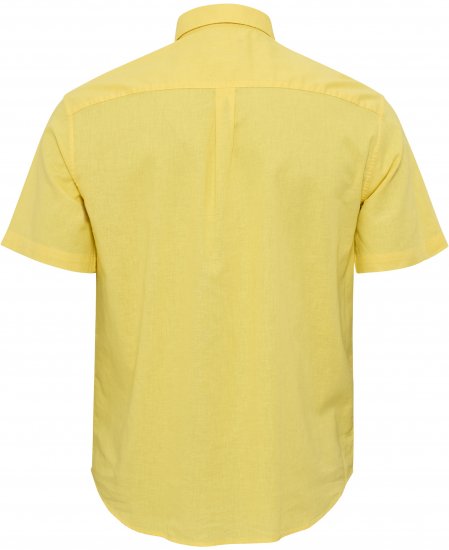 North Latitude Shirt Linen Cotton Short Sleeve TALL Yellow - HERRENBEKLEIDUNG MT-6XLT - Langgrößen für Herren