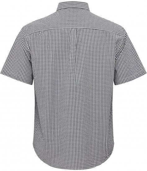 North Latitude Shirt Short Sleeve Checked Grey - Herrenhemden - Herrenhemden in großen Größen