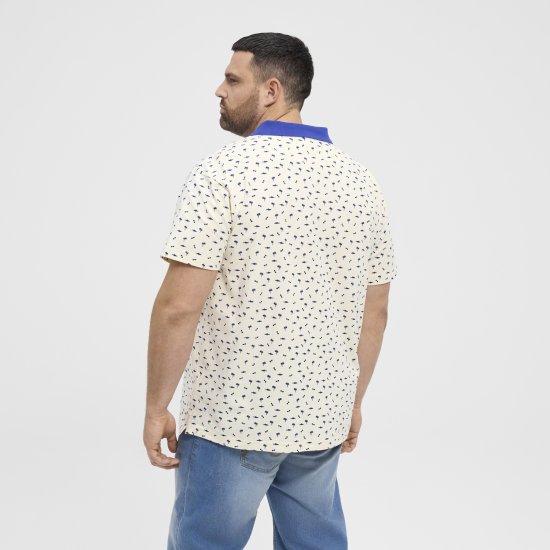 North Latitude Polo Pique Printed Off-White - Polo-shirts für herren - Polo-Shirts für Herren in großen Größen