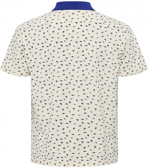 North Latitude Polo Pique Printed Off-White TALL - HERRENBEKLEIDUNG MT-6XLT - Langgrößen für Herren