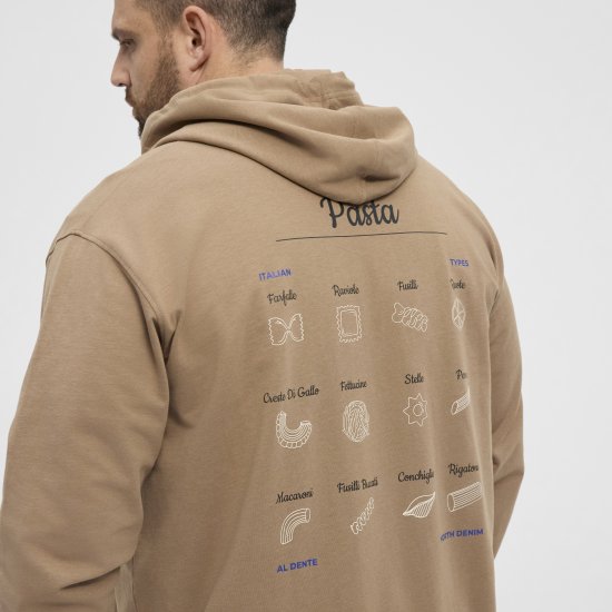 North Latitude Hoodie with Zipper Dark Sand - Herren-sweater und -hoodies - Herren-Sweater und -Hoodies in großen Größen