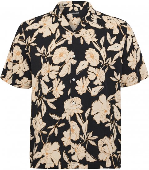 North Latitude Shirt Cuba Short Sleeve Navy - Herrenhemden in großen Größen - Herrenhemden in großen Größen