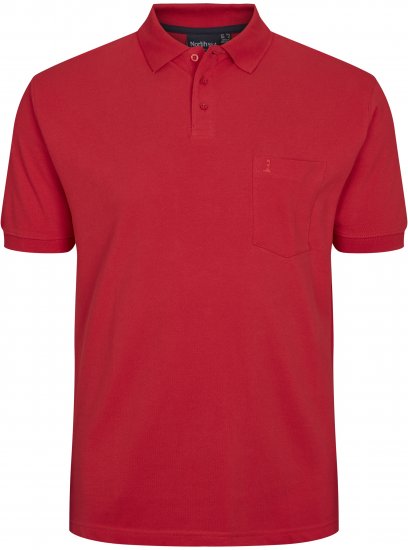North Latitude Polo Short Sleeve Red TALL - HERRENBEKLEIDUNG MT-6XLT - Langgrößen für Herren