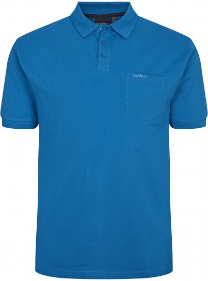 North Latitude Polo Short Sleeve Cobalt Blue - HERRENBEKLEIDUNG MT-6XLT - Langgrößen für Herren