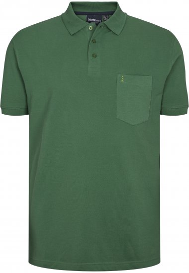 North Latitude Polo Short Sleeve Green TALL - HERRENBEKLEIDUNG MT-6XLT - Langgrößen für Herren
