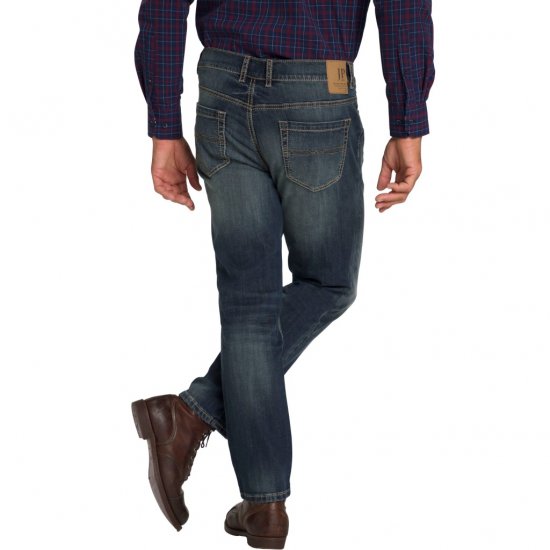 JP1880 Jeans Straight Fit Super Stretch Denim Used Blue - Herren-jeans & -hosen - Herren-Jeans & -Hosen in großen Größen