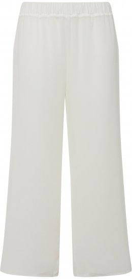 Ulla Popken Layered Chiffon Wide Leg Pants White - Jeans & Hosen in Großen Größen – Plus Size Damenmode - Jeans & Hosen, EU 42–70