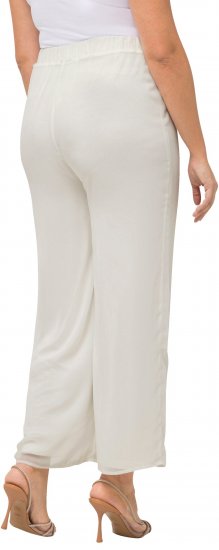 Ulla Popken Layered Chiffon Wide Leg Pants White - Jeans & Hosen in Großen Größen – Plus Size Damenmode - Jeans & Hosen, EU 42–70