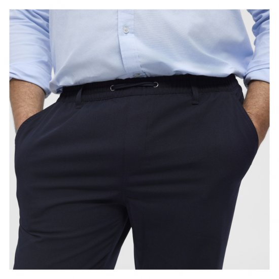 North Latitude Dress Pants Elastic Waist Navy Blue - Herrenhosen in großen größen - Herrenhosen in großen Größen