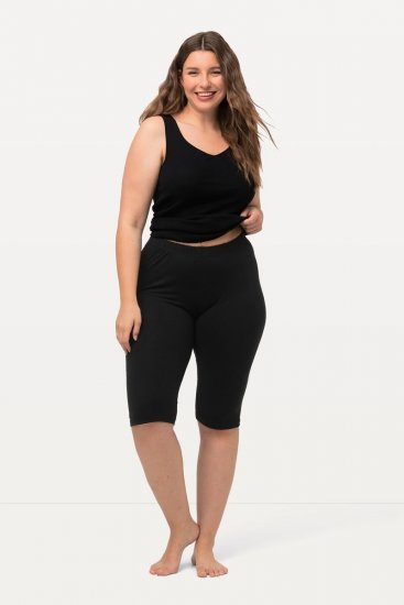 Ulla Popken Stretch Knit Bike Shorts Black - Ulla Popken - Ulla Popken Große Größen
