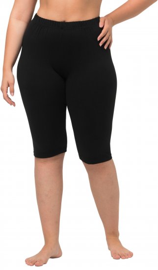 Ulla Popken Stretch Knit Bike Shorts Black - Jeans & Hosen in Großen Größen – Plus Size Damenmode - Jeans & Hosen, EU 42–70