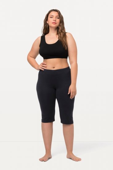 Ulla Popken Stretch Knit Bike Shorts Blue - Ulla Popken - Ulla Popken Große Größen