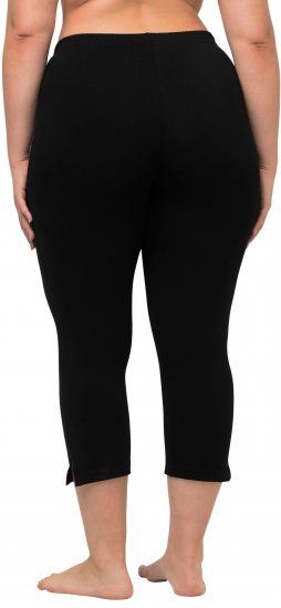 Ulla Popken Basic Stretch Knit Capris Black - Jeans & Hosen in Großen Größen – Plus Size Damenmode - Jeans & Hosen, EU 42–70