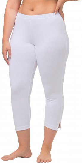 Ulla Popken Basic Stretch Knit Capris White - Jeans & Hosen in Großen Größen – Plus Size Damenmode - Jeans & Hosen, EU 42–70