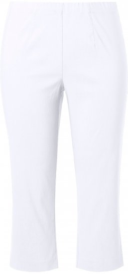 Ulla Popken Stretch Basic Bengaline Capri Pants Snow White - Jeans & Hosen in Großen Größen – Plus Size Damenmode - 