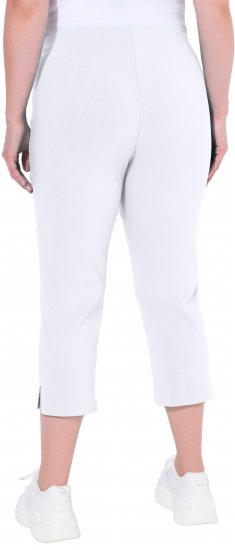 Ulla Popken Stretch Basic Bengaline Capri Pants Snow White - Jeans & Hosen in Großen Größen – Plus Size Damenmode - 