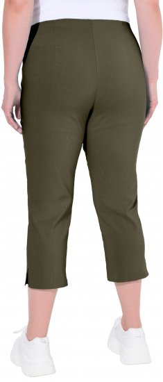 Ulla Popken Stretch Basic Bengaline Capri Pants Forest Forest Green - Jeans & Hosen in Großen Größen – Plus Size Damenmode - 